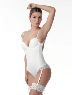 Poirier 17-200 Laag Uitgesneden Kanten Body -Droom Trouwjurk 17 200 002 b 17 200 002 02