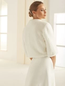 Bianco Evento E307 Jasje Imitatiebont -Droom Trouwjurk bianco evento bridal bolero e307 2