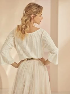 Bianco Evento Bamaris Rok Champagne -Droom Trouwjurk bianco evento bamaris skirt 4