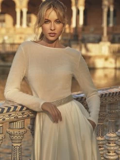 Bianco Evento E344 Sweater -Droom Trouwjurk bianco evento e344 bolero 3 madagascar pa92