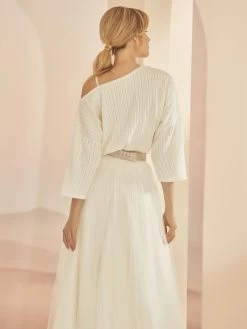 Droom Trouwjurk -Droom Trouwjurk bianco evento e366 bolero 2