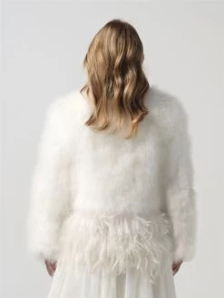 Poirier BOL-25 Maraboe Jasje Ivoor -Droom Trouwjurk bol 25 002 bol 25 002 03