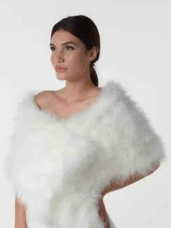 Stola Van Marabouveren BOL-05, Poirier (ook In Ivoor) 7 Stola Van Marabouveren BOL-05, Poirier (ook In Ivoor) -Droom Trouwjurk bol 05 002 bol 05 002 03 1