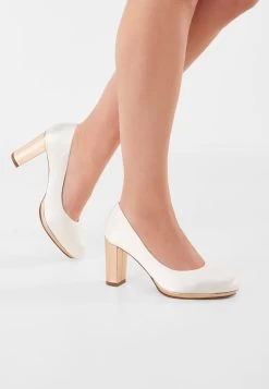 Rainbow Club Clair Bruidsschoenen Rose Goud -Droom Trouwjurk clair ivory satin rose gold mirror