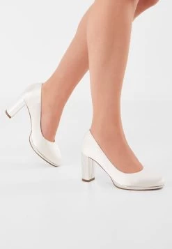 Rainbow Club Clair Bruidsschoenen Zilver -Droom Trouwjurk clair ivory satin silver mirror