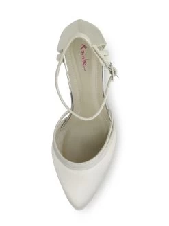Rainbow Club Desi Bruidsschoenen -Droom Trouwjurk desi ivory satin off white fine glitter 4