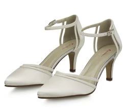 Rainbow Club Desi Bruidsschoenen -Droom Trouwjurk desi ivory satin off white fine glitter 6