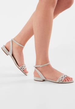 Rainbow Club Faye-Silver Metallic Bruidsschoenen -Droom Trouwjurk faye silver metallic