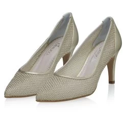 Fiarucci Bridal Melany Gold Bruidsschoenen -Droom Trouwjurk fiarucci bridal melany gold mesh leather 6