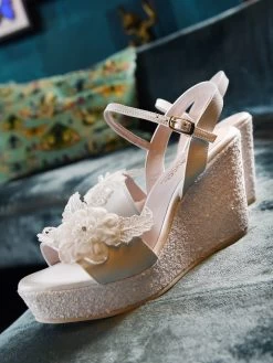 Fiarucci Bridal Shirly Bruidsschoenen -Droom Trouwjurk fiarucci bridal shirly off white leather fine glitter pls a