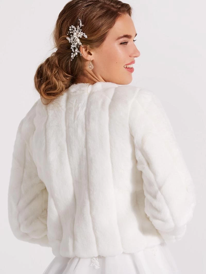 LILLY 09-3186-CR Bolero Kunstbont 2 LILLY 09-3186-CR Bolero Kunstbont - Afbeelding 2