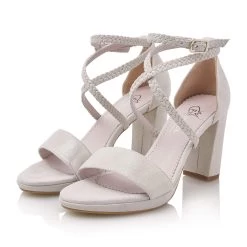 Fiarucci Bridal Giena Bruidsschoenen -Droom Trouwjurk giena off white suede leather braided 7
