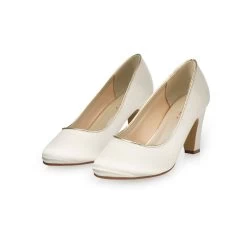 Rainbow Club Hailey Bruidsschoenen -Droom Trouwjurk hailey ivory satin gold piping 6