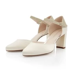 Rainbow Club Kimber Bruidsschoenen -Droom Trouwjurk kimber ivory satin silver fine glitter 6