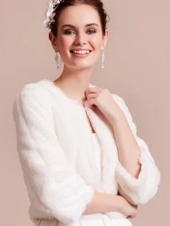 LILLY 09-3186-CR Bolero Kunstbont 9 LILLY 09-3186-CR Bolero Kunstbont -Droom Trouwjurk ly 09 3186 cr 1 1