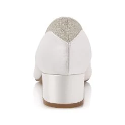 Rainbow Club Maddi Bruidsschoenen -Droom Trouwjurk maddi ivory satin silver fine glitter 6
