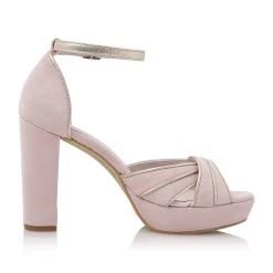Fiarucci Bridal Marilou Bruidsschoenen Roze 11 Fiarucci Bridal Marilou Bruidsschoenen Roze -Droom Trouwjurk marilou rose suede leather gold 3