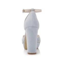 Fiarucci Bridal Marilou Bruidsschoenen Blauw -Droom Trouwjurk marilou soft blue suede leather gold 6