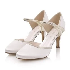 Rainbow Club Marlyn Bruidsschoenen -Droom Trouwjurk marlyn ivory satin gold 7
