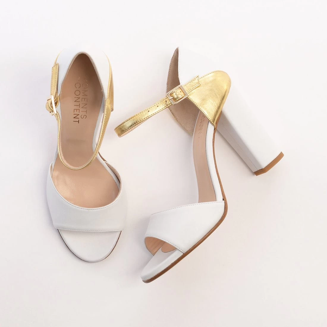 Content Juno Bruidsschoenen Wit Goud 3 Content Juno Bruidsschoenen Wit Goud - Afbeelding 3