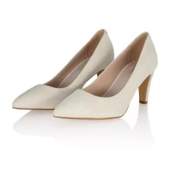 Fiarucci Bridal Mironne Bruidsschoenen Off-White -Droom Trouwjurk mironne off white suede leather 6