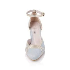 Fiarucci Bridal Nowi Bruidsschoenen Blauw -Droom Trouwjurk nowi soft blue suede leather gold 4