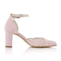 Fiarucci Bridal Nowi Bruidsschoenen Roze -Droom Trouwjurk nowi power pink suede leather gold 3