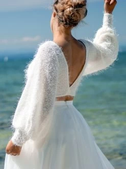 Forever & Eva P5308 Trui Met Pofmouwen -Droom Trouwjurk passion quer5