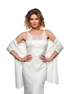 Poirier S167 Gebreide Stola -Droom Trouwjurk poirier s167 1