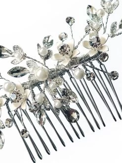 Poirier BB-438 Haarkam Zilver -Droom Trouwjurk poirier bb 438 silver 3