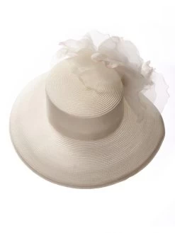 Poirier HT-102 Polkadot Hoed Ivoor -Droom Trouwjurk poirier ht 102 hat 4