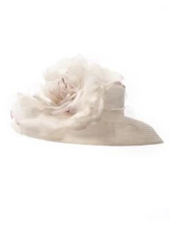 Poirier HT-102 Polkadot Hoed Ivoor -Droom Trouwjurk poirier ht 102 hat 5