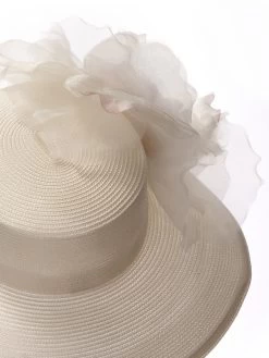 Poirier HT-102 Polkadot Hoed Ivoor -Droom Trouwjurk poirier ht 102 hat 6