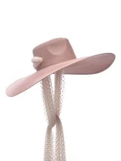 Poirier HT-103-Pink Hoed -Droom Trouwjurk poirier ht 103 pink hat 9