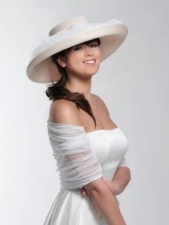 Poirier HT-104-Blush Hoed -Droom Trouwjurk poirier ht 104 blush hat 3 1