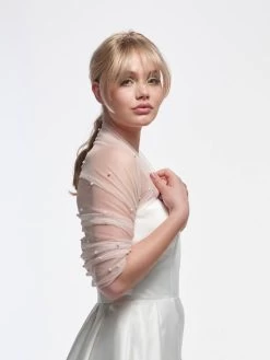 Poirier S149 Pearl Stola Blush -Droom Trouwjurk poirier s149 stola blush 3