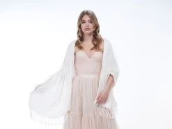 Poirier S181 Stola -Droom Trouwjurk poirier s181 stola polkadots 3