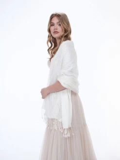 Poirier S181 Stola -Droom Trouwjurk poirier s181 stola polkadots 4