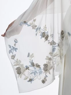 Poirier S182 Stola -Droom Trouwjurk poirier s182 stola ivory blue 5