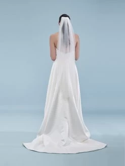 Poirier S46-120-1-Ivoor Sluier -Droom Trouwjurk poirier s46 120 1 ivory 3