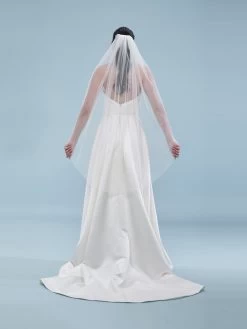 Poirier S46-120-1-Ivoor Sluier -Droom Trouwjurk poirier s46 120 1 ivory 4