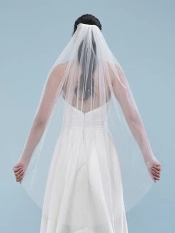 Poirier S46-120-1-Ivoor Sluier -Droom Trouwjurk poirier s46 120 1 ivory 5