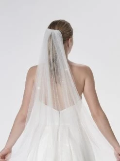 Poirier S47-120-1-Ivoor Sluier -Droom Trouwjurk poirier s47 120 1 ivory 4