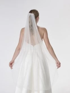 Poirier S47-120-1-Ivoor Sluier -Droom Trouwjurk poirier s47 120 1 ivory 5