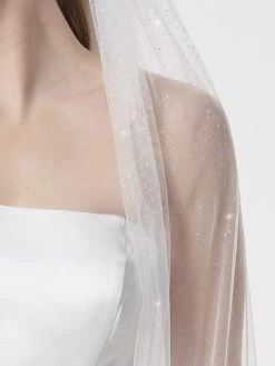 Poirier S47-210-1-Ivoor Sluier -Droom Trouwjurk poirier s47 210 1 ivory veil 5