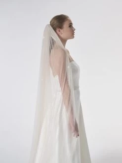 Poirier S47-300-1-Blush Sluier -Droom Trouwjurk poirier s47 300 1 blush veil 6