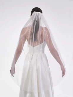 Poirier S48-120-1-Blush Sluier -Droom Trouwjurk poirier s48 120 1 blush veil 3