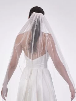 Poirier S48-120-1-Blush Sluier -Droom Trouwjurk poirier s48 120 1 blush veil 4 1