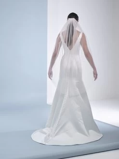 Poirier S49-120-1-Blush Sluier -Droom Trouwjurk poirier s49 120 1 blush veil 4