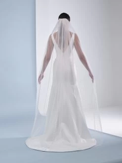 Poirier S49-210-1-Blush Sluier -Droom Trouwjurk poirier s49 210 1 blush veil 4